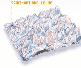 3d view of Saint-Martin-Bellevue