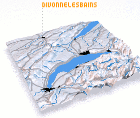 3d view of Divonne-les-Bains