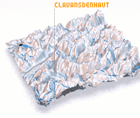 3d view of Clavans-dʼen-Haut