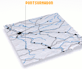 3d view of Pont-sur-Madon