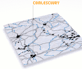 3d view of Coin-lès-Cuvry