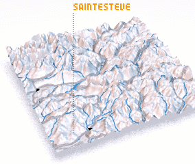 3d view of Saint-Estève