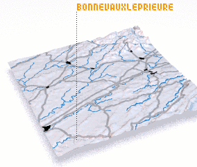 3d view of Bonnevaux-le-Prieuré