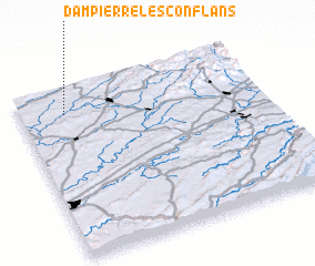 3d view of Dampierre-lès-Conflans