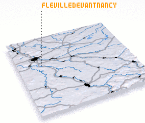 3d view of Fléville-devant-Nancy