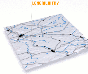 3d view of Leménil-Mitry