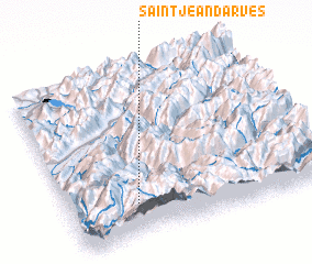 3d view of Saint-Jean-dʼArves