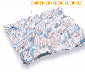 3d view of Saint-Pierre-de-Belleville