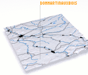 3d view of Dommartin-aux-Bois
