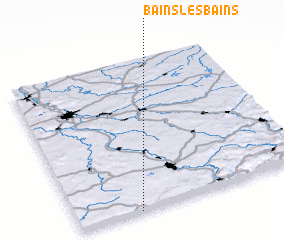 3d view of Bains-les-Bains