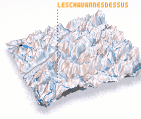 3d view of Les Chavannes-Dessus