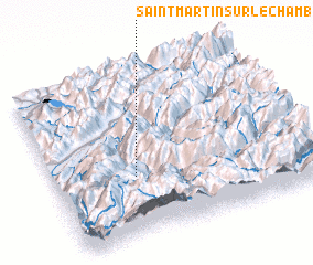 3d view of Saint-Martin-sur-le-Chambre