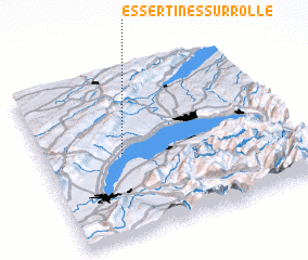 3d view of Essertines-sur-Rolle