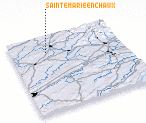 3d view of Sainte-Marie-en-Chaux