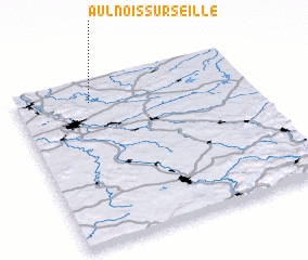 3d view of Aulnois-sur-Seille