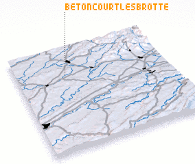 3d view of Betoncourt-lès-Brotte