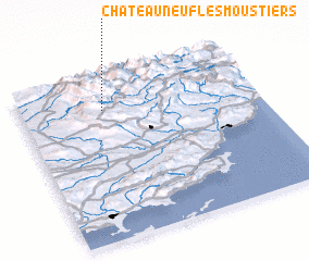 3d view of Châteauneuf-les-Moustiers