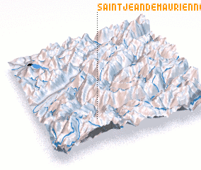 3d view of Saint-Jean-de-Maurienne