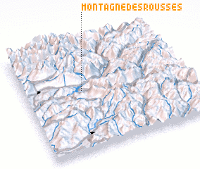 3d view of Montagne des Rousses