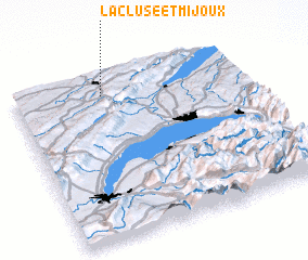 3d view of La Cluse et Mijoux