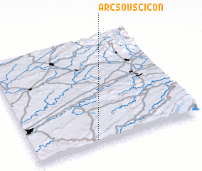 3d view of Arc-sous-Cicon