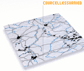 3d view of Courcelles-sur-Nied