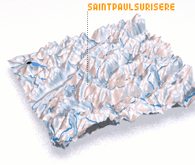 3d view of Saint-Paul-sur-Isère