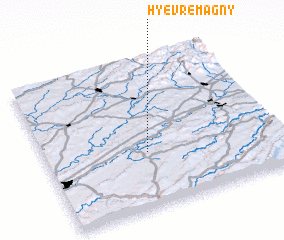 3d view of Hyèvre-Magny