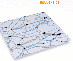 3d view of Halle-Heide