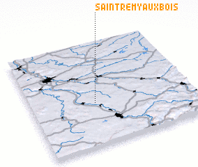 3d view of Saint-Rémy-aux Bois