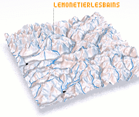 3d view of Le Monêtier-les-Bains