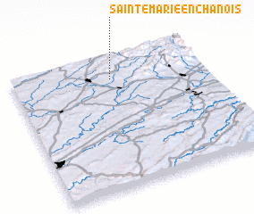 3d view of Sainte-Marie-en-Chanois