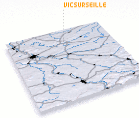 3d view of Vic-sur-Seille