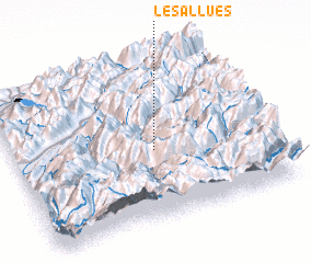 3d view of Les Allues