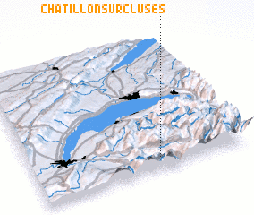 3d view of Châtillon-sur-Cluses