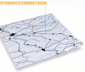 3d view of Saint-Maurice-sur-Mortagne