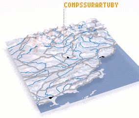 3d view of Comps-sur-Artuby