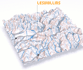 3d view of Les Viollins