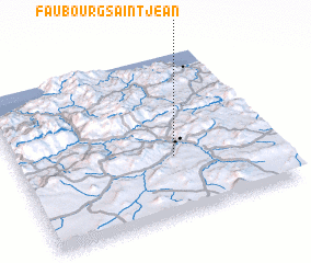 3d view of Faubourg Saint-Jean