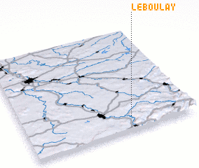 3d view of Le Boulay