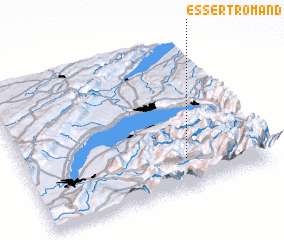 3d view of Essert-Romand