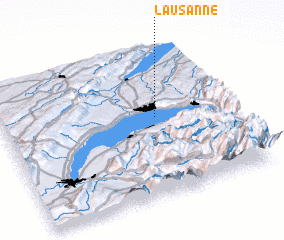 3d view of Lausanne