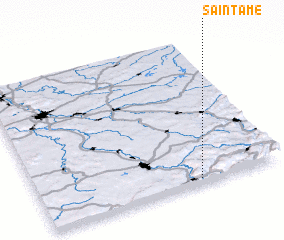 3d view of Saint-Amé