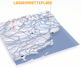 3d view of La Garonnette-Plage