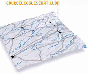 3d view of Courcelles-lès-Châtillon