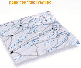 3d view of Dampierre-sur-le-Doubs