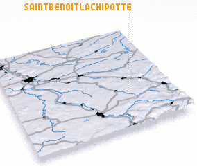 3d view of Saint-Benoît-la-Chipotte