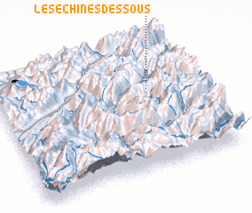 3d view of Les Échines-Dessous