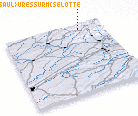 3d view of Saulxures-sur-Moselotte