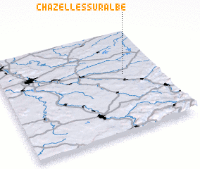 3d view of Chazelles-sur-Albe